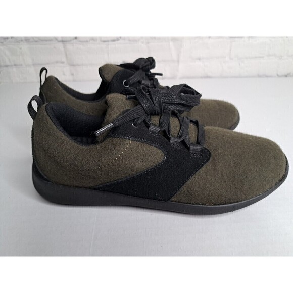 Women's Duluth Trading Co. Hawk Ridge Olive Green Wool Blend Shoes Size 9M - Picture 1 of 6